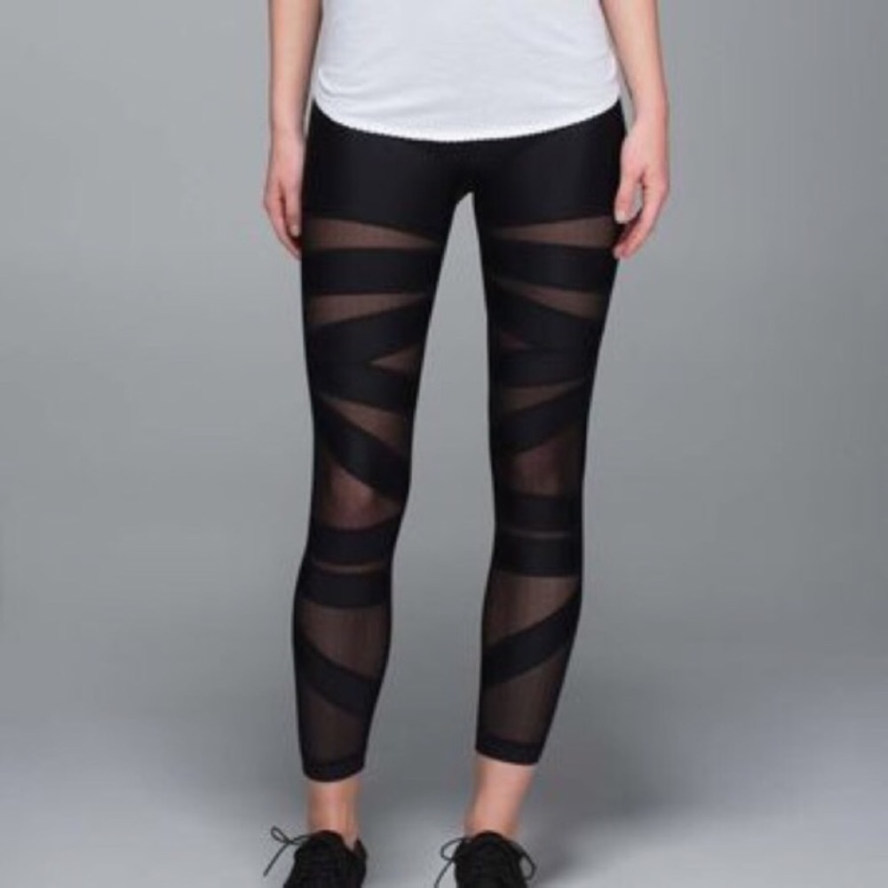 Lululemon tech mesh shine leggings 7/8th leg